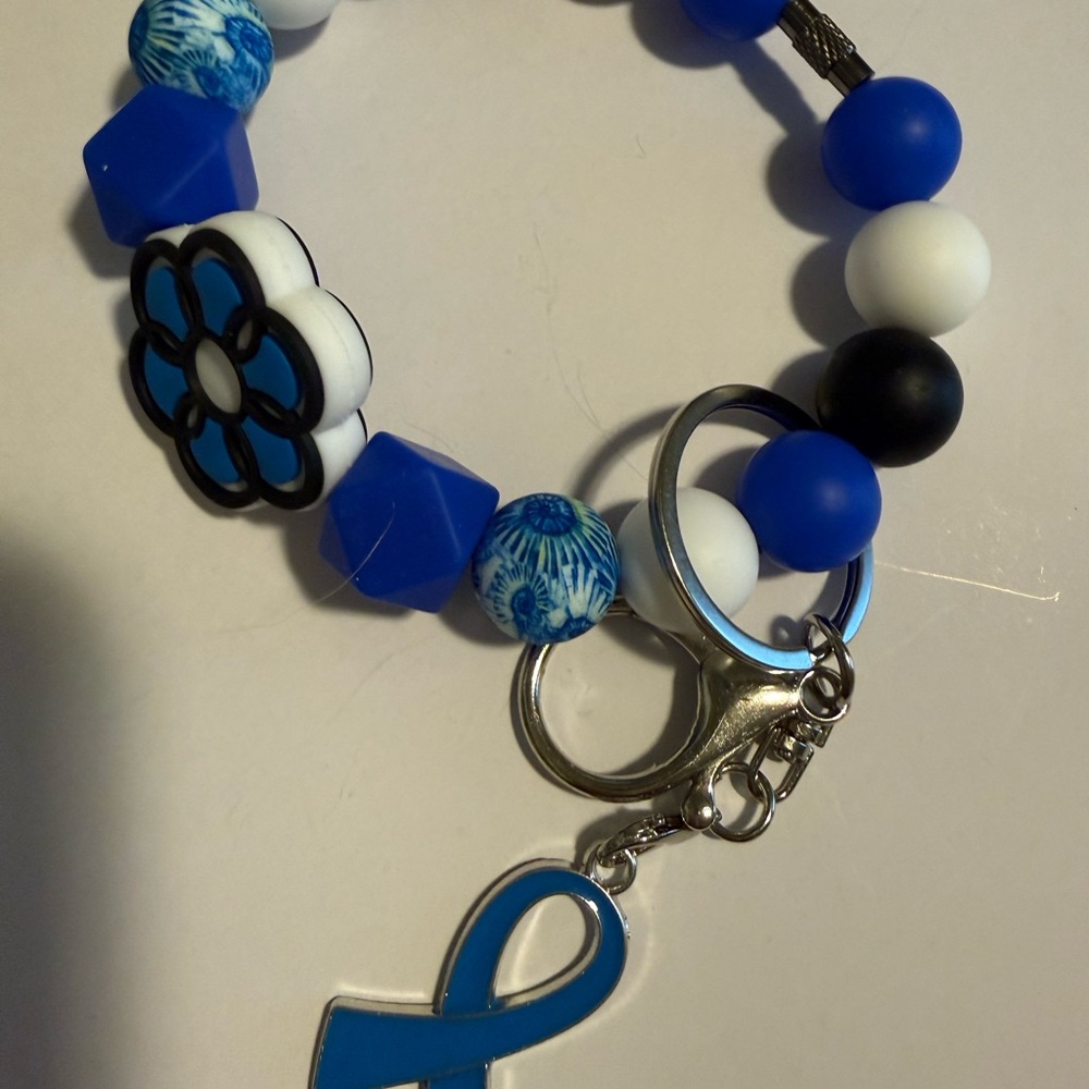 Colorectal cancer awareness wristlet